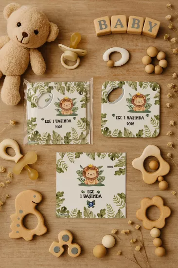 Doğum Günü & Baby Shower Dikdörtgen Açacak Magnet
