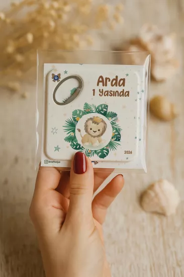 Doğum Günü & Baby Shower Dikdörtgen Açacak Magnet