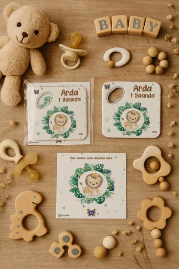 Doğum Günü & Baby Shower Dikdörtgen Açacak Magnet