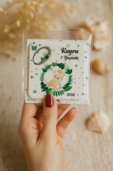 Doğum Günü & Baby Shower Dikdörtgen Açacak Magnet