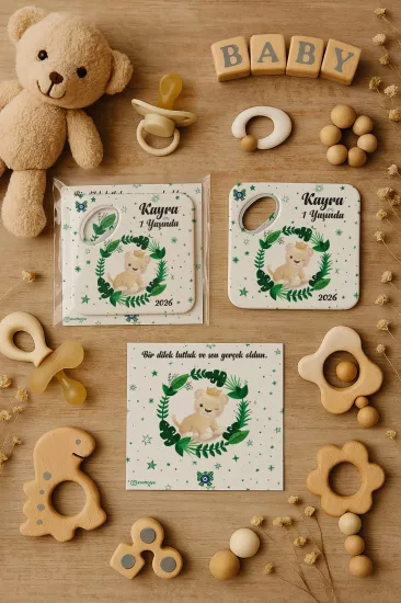 Doğum Günü & Baby Shower Dikdörtgen Açacak Magnet