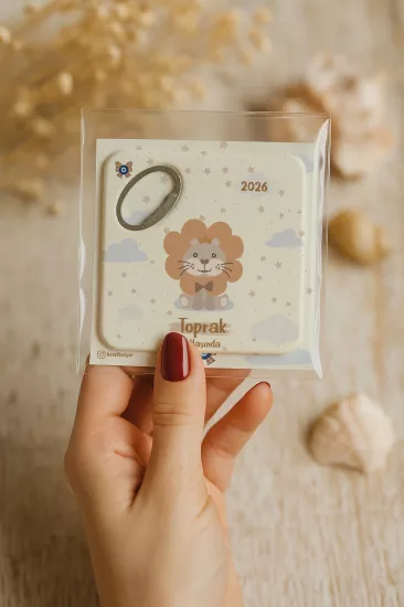 Doğum Günü & Baby Shower Dikdörtgen Açacak Magnet
