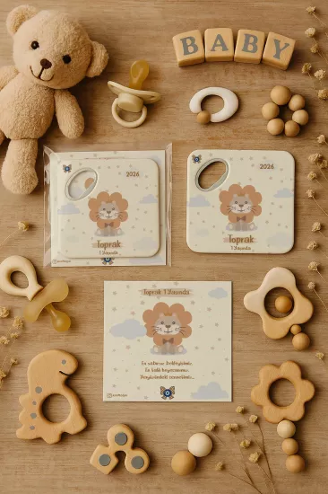 Doğum Günü & Baby Shower Dikdörtgen Açacak Magnet