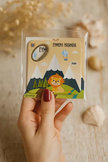 Doğum Günü & Baby Shower Dikdörtgen Açacak Magnet