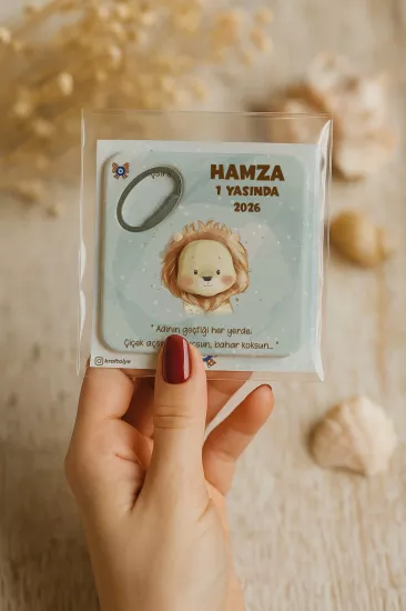 Doğum Günü & Baby Shower Dikdörtgen Açacak Magnet