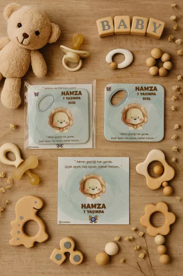 Doğum Günü & Baby Shower Dikdörtgen Açacak Magnet