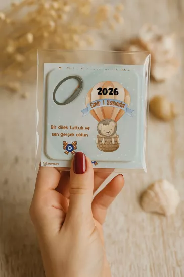 Doğum Günü & Baby Shower Dikdörtgen Açacak Magnet