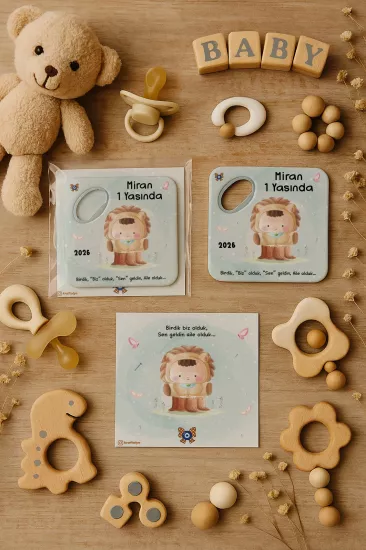 Doğum Günü & Baby Shower Dikdörtgen Açacak Magnet