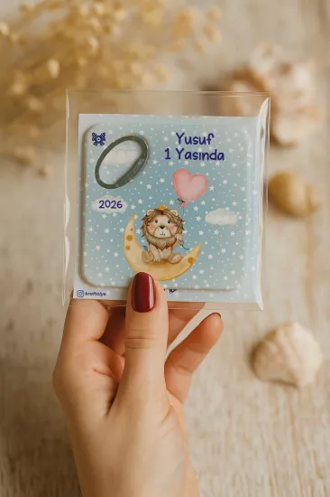 Doğum Günü & Baby Shower Dikdörtgen Açacak Magnet
