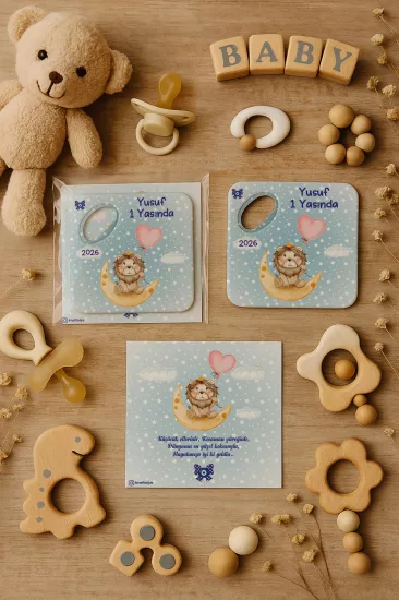 Doğum Günü & Baby Shower Dikdörtgen Açacak Magnet
