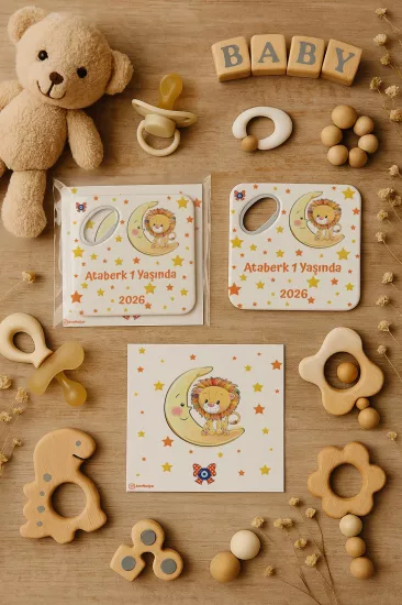 Doğum Günü & Baby Shower Dikdörtgen Açacak Magnet