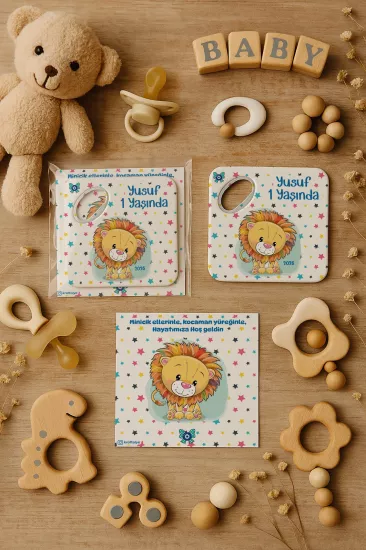 Doğum Günü & Baby Shower Dikdörtgen Açacak Magnet