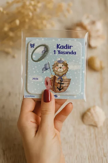 Doğum Günü & Baby Shower Dikdörtgen Açacak Magnet
