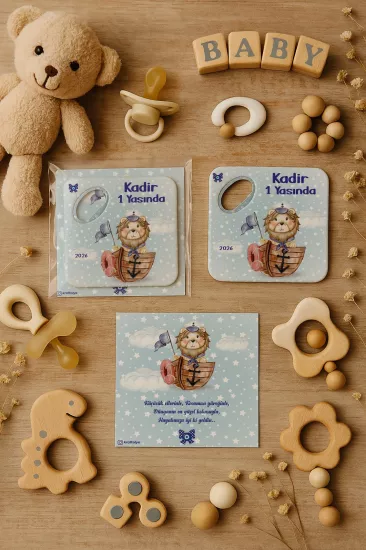 Doğum Günü & Baby Shower Dikdörtgen Açacak Magnet