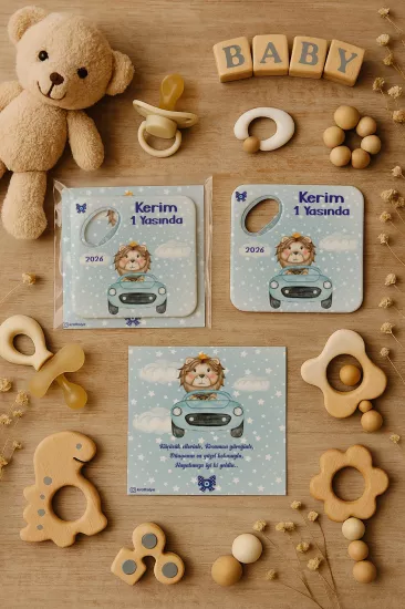 Doğum Günü & Baby Shower Dikdörtgen Açacak Magnet