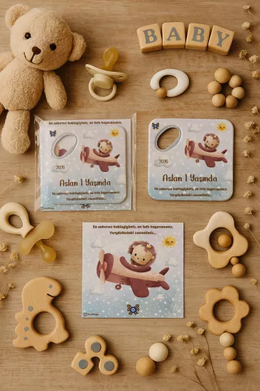 Doğum Günü & Baby Shower Dikdörtgen Açacak Magnet