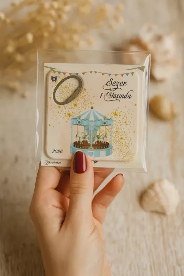 Doğum Günü & Baby Shower Dikdörtgen Açacak Magnet