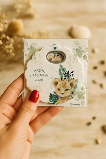 Kartlı Papatya Bardak Altlığı Açacak Magnet