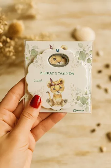 Kartlı Papatya Bardak Altlığı Açacak Magnet