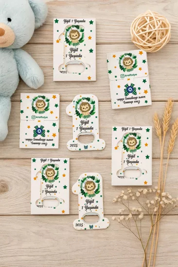 Kutulu 1 Yaş Açacak Magnet | Bebek, Doğum Günü & Baby Shower Hediyesi
