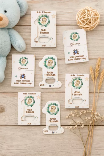 Kutulu 1 Yaş Açacak Magnet | Bebek, Doğum Günü & Baby Shower Hediyesi