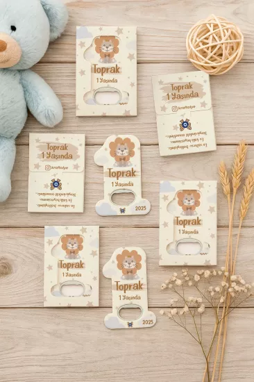 Kutulu 1 Yaş Açacak Magnet | Bebek, Doğum Günü & Baby Shower Hediyesi