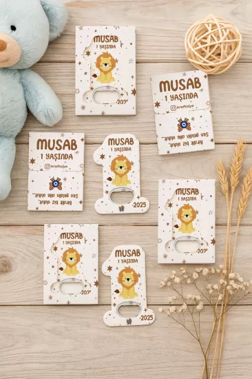 Kutulu 1 Yaş Açacak Magnet | Bebek, Doğum Günü & Baby Shower Hediyesi