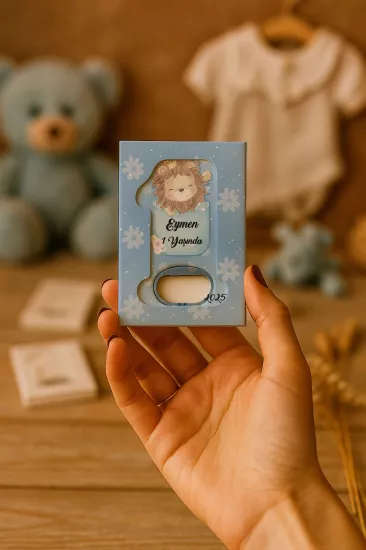 Kutulu 1 Yaş Açacak Magnet | Bebek, Doğum Günü & Baby Shower Hediyesi
