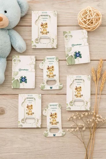 Kutulu 1 Yaş Açacak Magnet | Bebek, Doğum Günü & Baby Shower Hediyesi