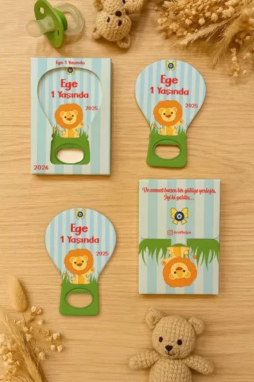 Kutulu Balon Açacak Magnet – Yeni Doğan, Baby Shower, Doğum Günü, Diş Buğdayı Hediyesi
