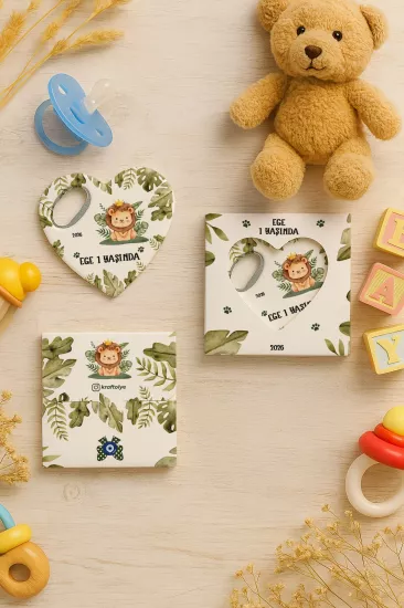 Yeni Doğan, Baby Shower ve Doğum Günü Kutulu Kalp Açacak Magnet
