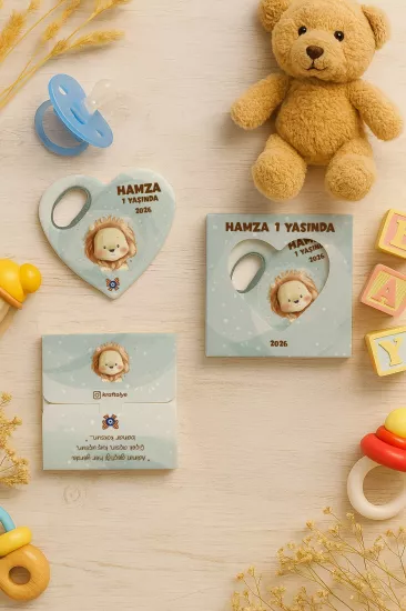 Yeni Doğan, Baby Shower ve Doğum Günü Kutulu Kalp Açacak Magnet