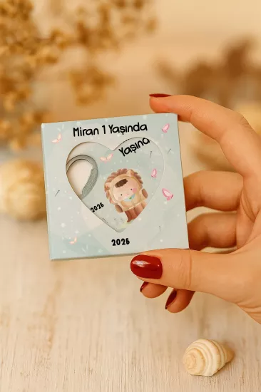 Yeni Doğan, Baby Shower ve Doğum Günü Kutulu Kalp Açacak Magnet