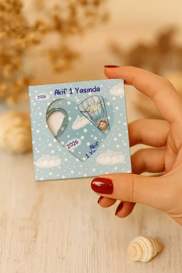 Yeni Doğan, Baby Shower ve Doğum Günü Kutulu Kalp Açacak Magnet