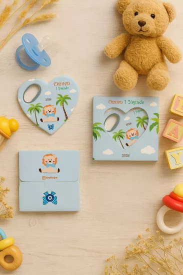 Yeni Doğan, Baby Shower ve Doğum Günü Kutulu Kalp Açacak Magnet