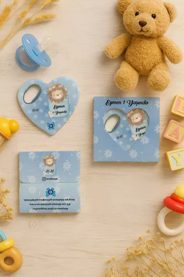 Yeni Doğan, Baby Shower ve Doğum Günü Kutulu Kalp Açacak Magnet