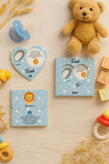 Yeni Doğan, Baby Shower ve Doğum Günü Kutulu Kalp Açacak Magnet