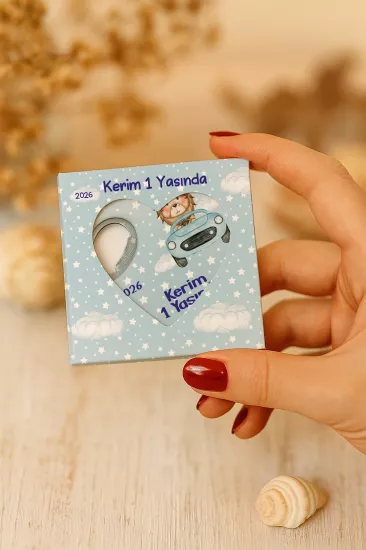 Yeni Doğan, Baby Shower ve Doğum Günü Kutulu Kalp Açacak Magnet