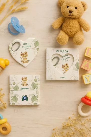 Yeni Doğan, Baby Shower ve Doğum Günü Kutulu Kalp Açacak Magnet