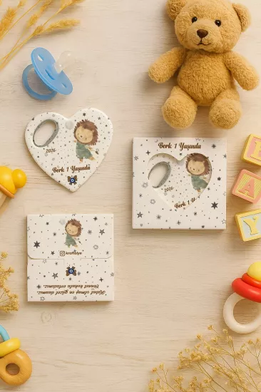 Yeni Doğan, Baby Shower ve Doğum Günü Kutulu Kalp Açacak Magnet