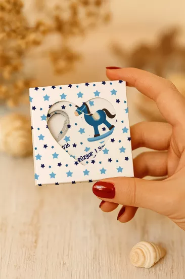 Yeni Doğan, Baby Shower ve Doğum Günü Kutulu Kalp Açacak Magnet