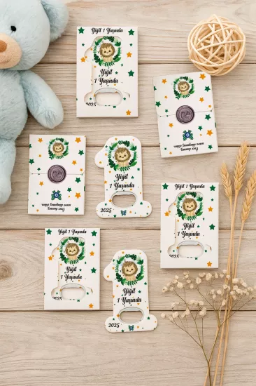 Mühürlü Kutulu 1 Yaş Açacak Magnet | Kişiye Özel Bebek Hediyesi