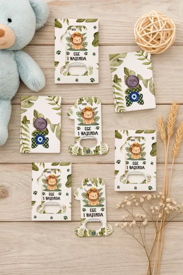 Mühürlü Kutulu 1 Yaş Açacak Magnet | Kişiye Özel Bebek Hediyesi