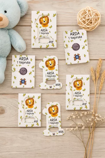Mühürlü Kutulu 1 Yaş Açacak Magnet | Kişiye Özel Bebek Hediyesi