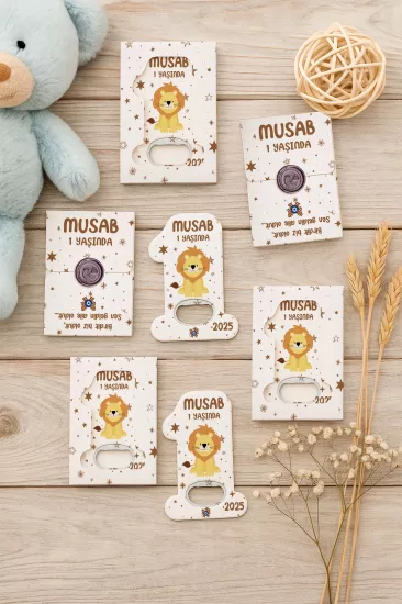 Mühürlü Kutulu 1 Yaş Açacak Magnet | Kişiye Özel Bebek Hediyesi