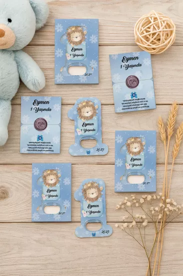 Mühürlü Kutulu 1 Yaş Açacak Magnet | Kişiye Özel Bebek Hediyesi