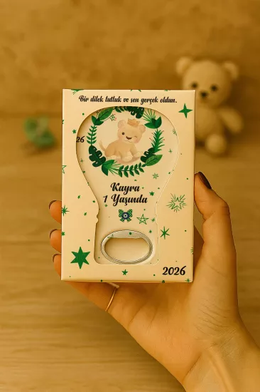 Mühürlü Kutulu Balon Açacak Magnet – Yeni Doğan, Doğum Günü, Baby Shower, Diş Buğdayı Hediyesi