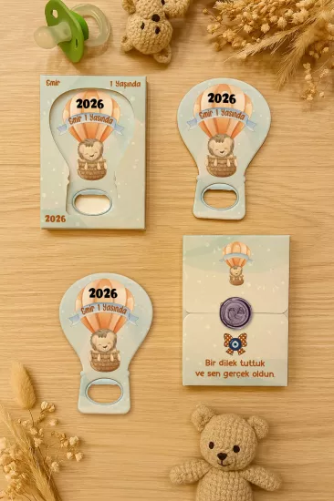 Mühürlü Kutulu Balon Açacak Magnet – Yeni Doğan, Doğum Günü, Baby Shower, Diş Buğdayı Hediyesi