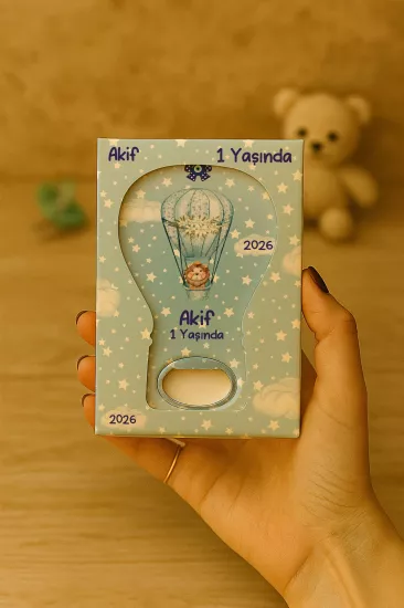 Mühürlü Kutulu Balon Açacak Magnet – Yeni Doğan, Doğum Günü, Baby Shower, Diş Buğdayı Hediyesi