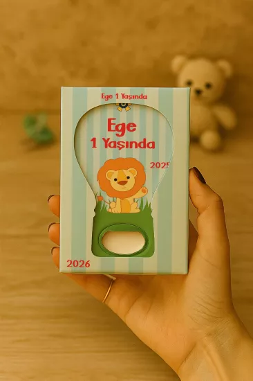 Mühürlü Kutulu Balon Açacak Magnet – Yeni Doğan, Doğum Günü, Baby Shower, Diş Buğdayı Hediyesi